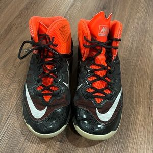 Nike Mens Prime Hype DF 806941-006 Black Orange Lace Up Basketball Shoe …